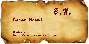 Beier Noémi névjegykártya